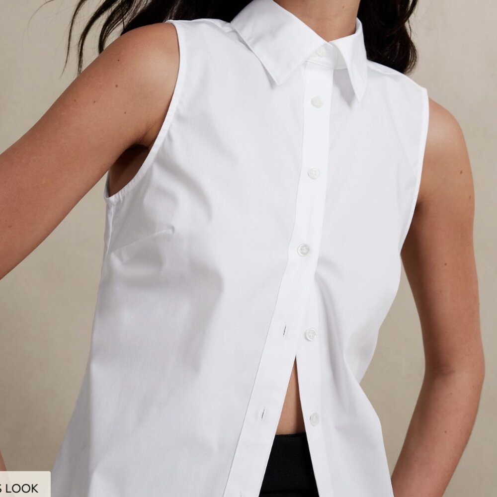 Banana Republic Fitted Button Up Tank - Womens Size 4